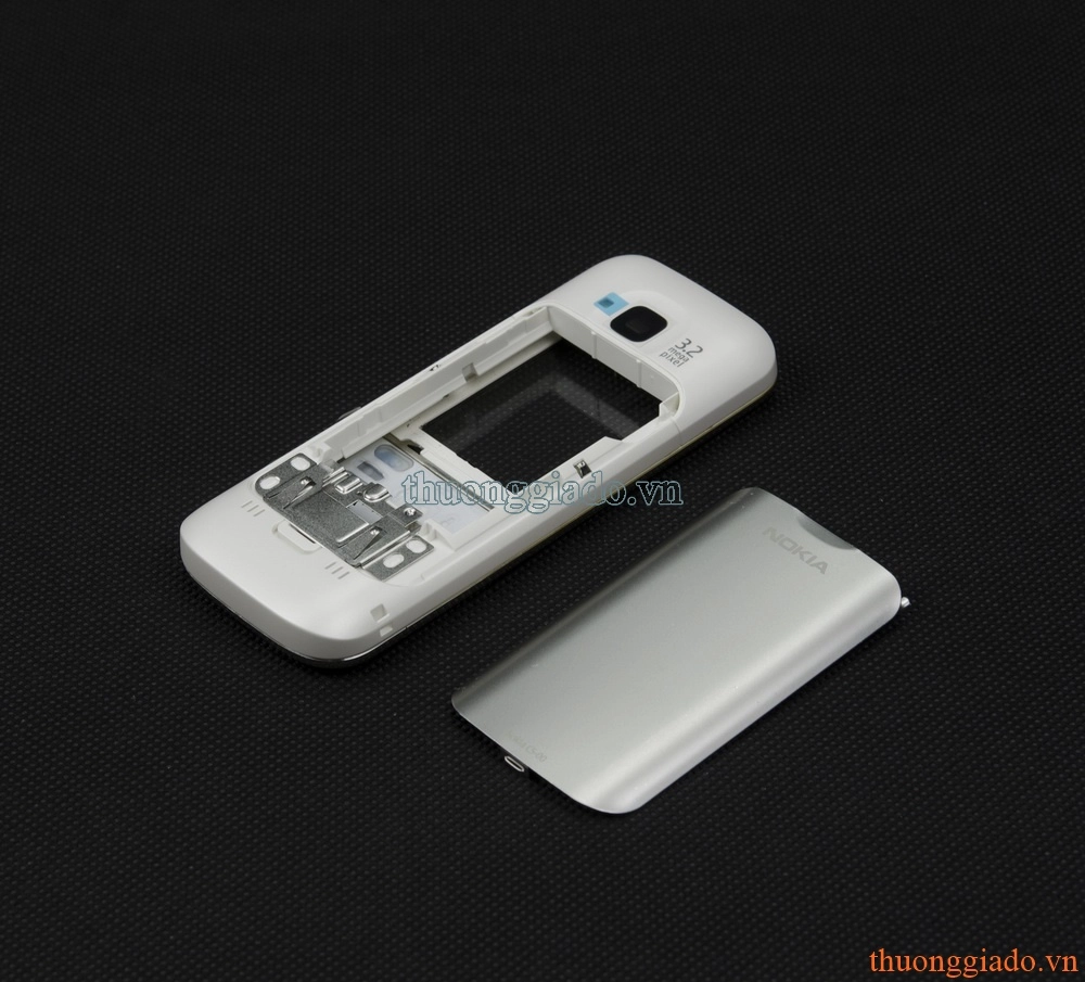 Bộ vỏ Nokia C5-00 màu trắng white full original housing